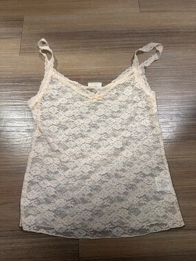 Brandy Melville John Galt Pacsun Delicate Lace Cami Tank Soft Blush Pink Tank